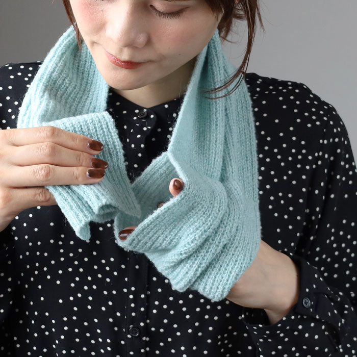 SAIFUKU (Saifuku) 226 (Tsumu) Neck Warmer Mini Scarf, Ribbed [KU-03-22001-00]  Gosen City, Niigata Prefecture, Gosen Knit Brand, Women's &amp; Men's, Wool, Short Scarf