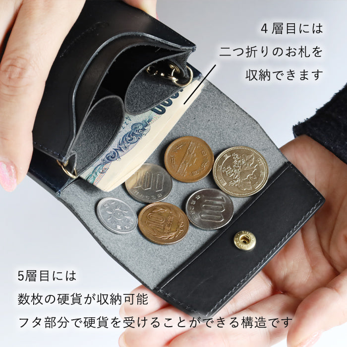 【3 Colors】TSUKIKUSA Smart Key Case Wallet, Holds 2 Smart Keys, Coin Purse, Buttero [KW-1-B] Kanjyo Toyota Leather Artisan Handmade Brand
