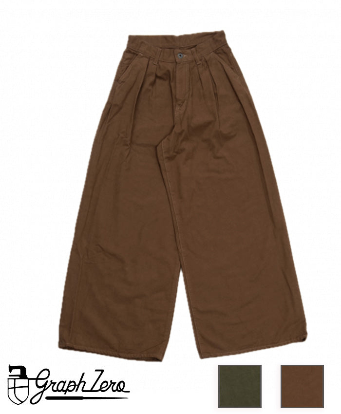 最終お値下げ【美品】roughlow SOFT VERTICAL PANTS 2 colors] graphzero 10oz Red Selvedge Canvas Wide Tuck Trousers