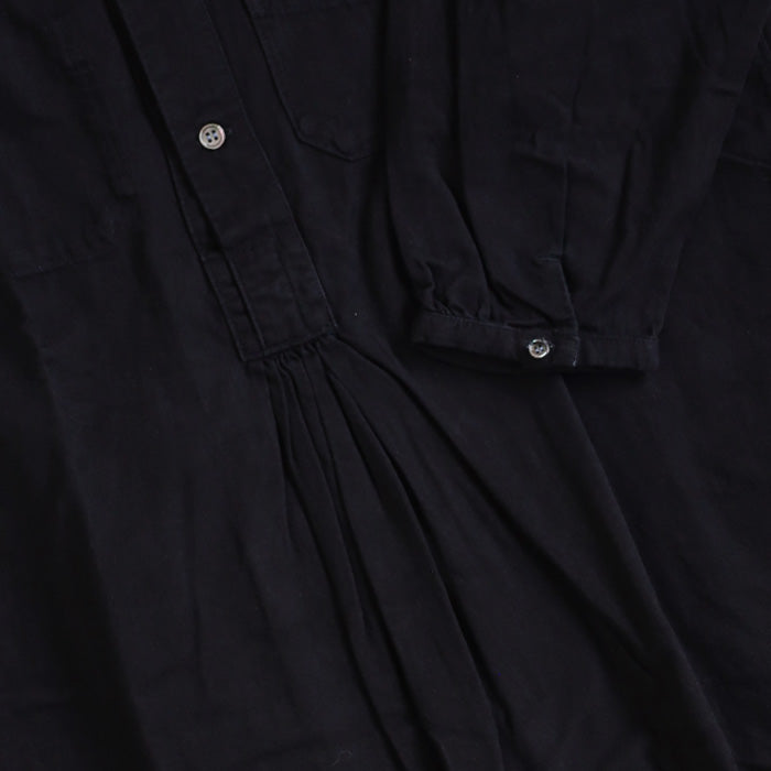 graphzero Butcher One-Piece 3/4 Sleeve Black Zimbabwe Cotton Denim One Wash Free Size Ladies [La-BTOP-BK] Okayama Kurashiki Kojima Jeans Denim Brand