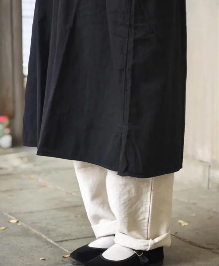 graphzero Butcher One-Piece 3/4 Sleeve Black Zimbabwe Cotton Denim One Wash Free Size Ladies [La-BTOP-BK] Okayama Kurashiki Kojima Jeans Denim Brand