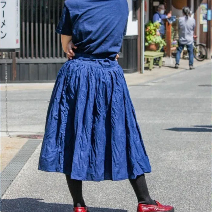 graphzero Farmers Skirt 5oz denim indigo, one-wash free size [La-FMST-0705] Okayama Kurashiki Kojima denim brand
