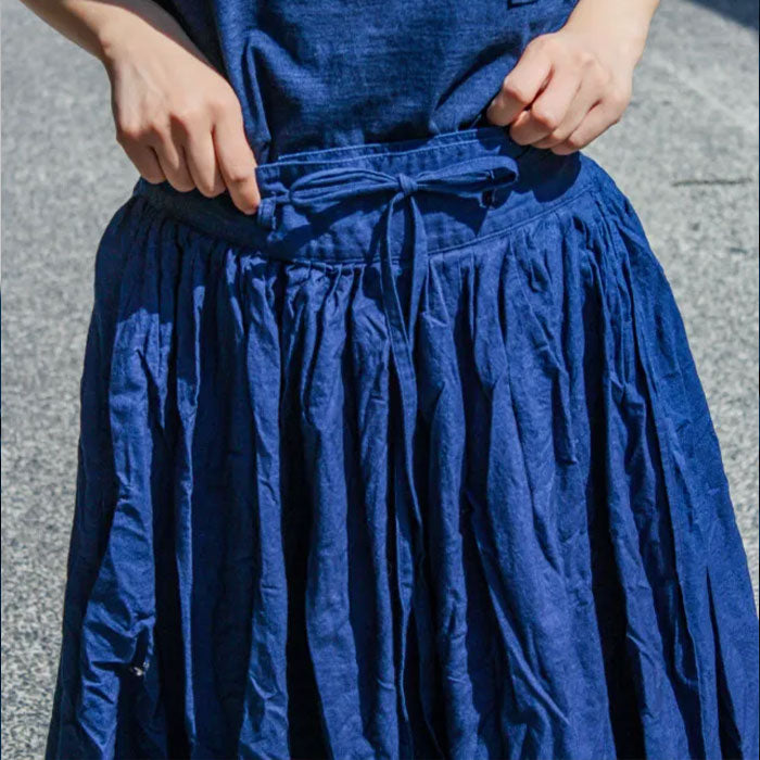 graphzero Farmers Skirt 5oz denim indigo, one-wash free size [La-FMST-0705] Okayama Kurashiki Kojima denim brand