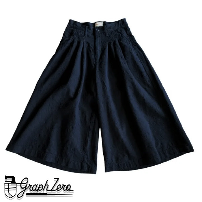 graphzero gaucho pants, light ounce denim, indigo, paisley [La-GPA-0504] Okayama, Kurashiki, Kojima, jeans, denim brand