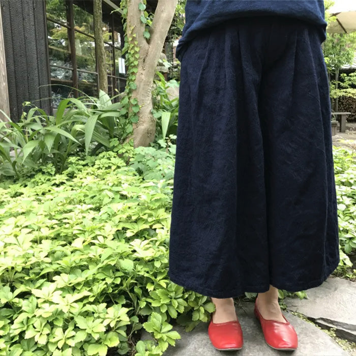 graphzero gaucho pants, light ounce denim, indigo, paisley [La-GPA-0504] Okayama, Kurashiki, Kojima, jeans, denim brand