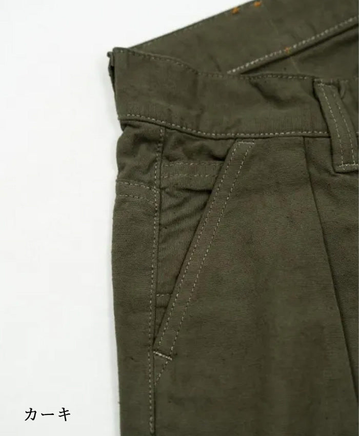 【2色】graphzero(グラフゼロ) 10oz 赤耳セルビッチキャンバス ワイドタックトラウザー ワンウォッシュ レディース [La-WDPT-CVS] 岡山 倉敷 児島 ジーンズ ワイドパンツ ブランド