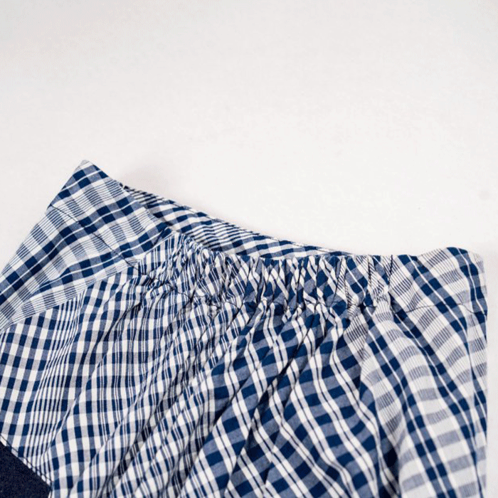 graphzero Irregular hem wrap skirt check [La-RPSK-0604CK]