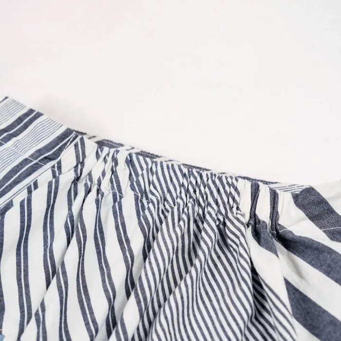 graphzero Irregular hem wrap skirt stripe [La-RPSK-0604ST]