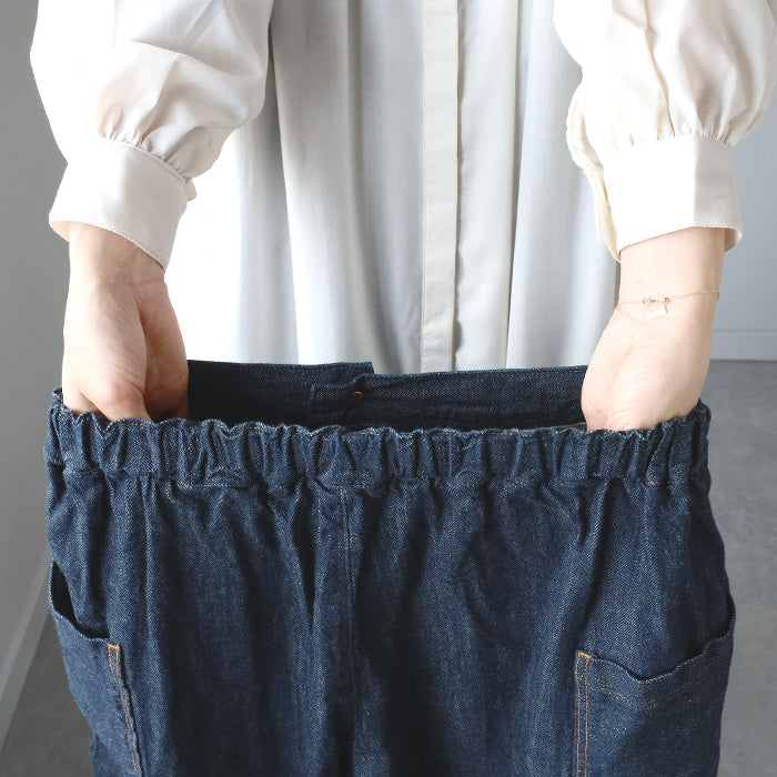 graphzero Tuck Gathered Pants Indigo Men's Women's Unisex [La-TGPT-0503-ID]