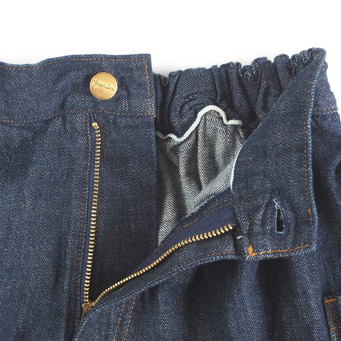 graphzero(グラフゼロ) タックギャザーパンツ インディゴ メンズ レディース 男女兼用 [La-TGPT-0503-ID]