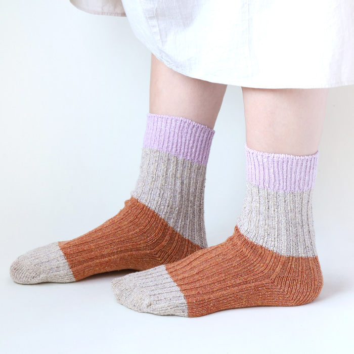 Hasegawa (Hasegawa) Hasegawa Shoten Tweedy Silk Socks for Women [LE1086] Crew Length 
