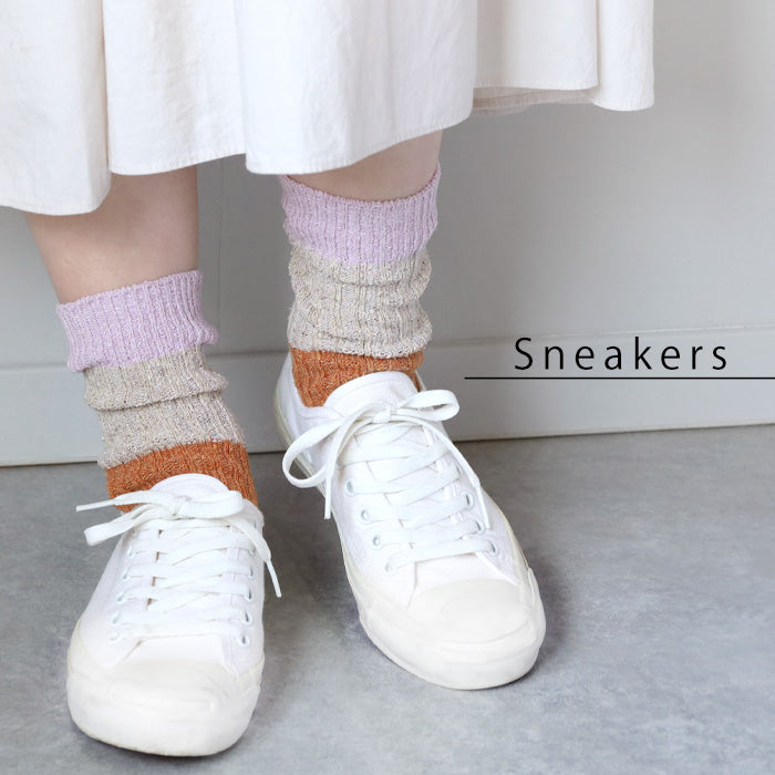 Hasegawa (Hasegawa) Hasegawa Shoten Tweedy Silk Socks for Women [LE1086] Crew Length 