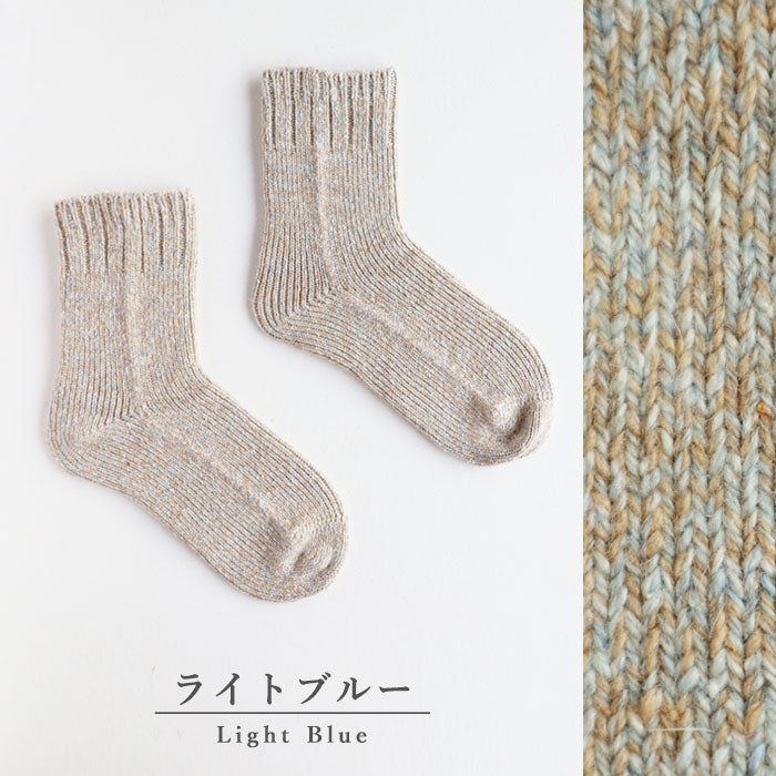 Hasegawa wool silk and angora low-gauge socks for men and women [LE1452] Hasegawa Shoten Ichinomiya City Aichi Prefecture Silk Brand