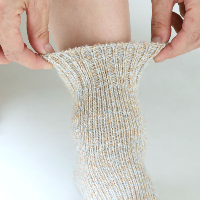 Hasegawa wool silk and angora low-gauge socks for men and women [LE1452] Hasegawa Shoten Ichinomiya City Aichi Prefecture Silk Brand