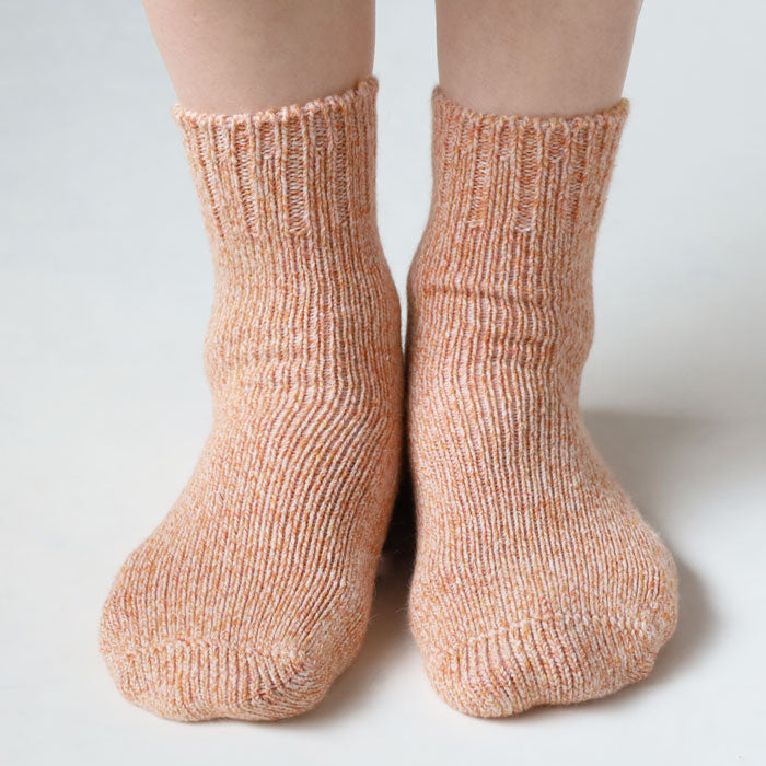 Hasegawa wool silk and angora low-gauge socks for men and women [LE1452] Hasegawa Shoten Ichinomiya City Aichi Prefecture Silk Brand