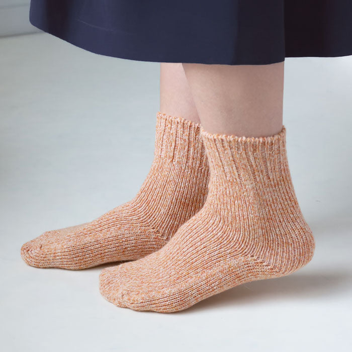 Hasegawa wool silk and angora low-gauge socks for men and women [LE1452] Hasegawa Shoten Ichinomiya City Aichi Prefecture Silk Brand