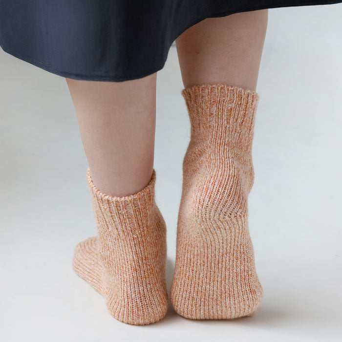 Hasegawa wool silk and angora low-gauge socks for men and women [LE1452] Hasegawa Shoten Ichinomiya City Aichi Prefecture Silk Brand