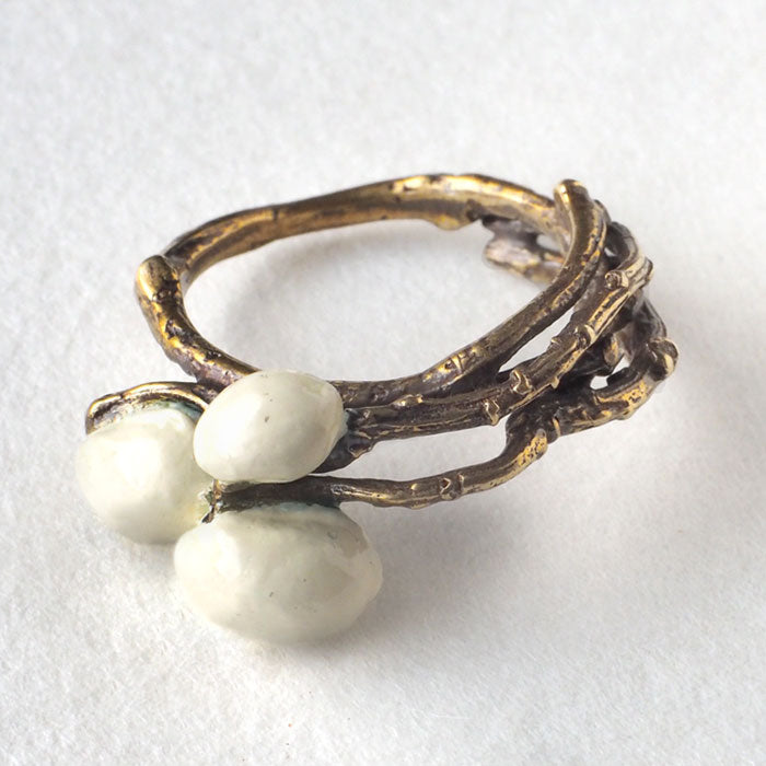 Lano Tallow Tree Brass Ring [LN-1287] by Tomoaki Hirano, Handmade Accessory Artist, Brand Ring 