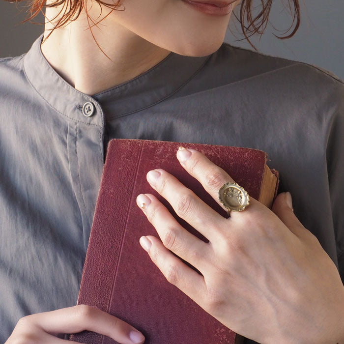 Lano(ラノ) リムプレートリング 真鍮 古美 [LN-1291]  平野朋晃 アクセサリー作家 ハンドメイド ブランド 指輪