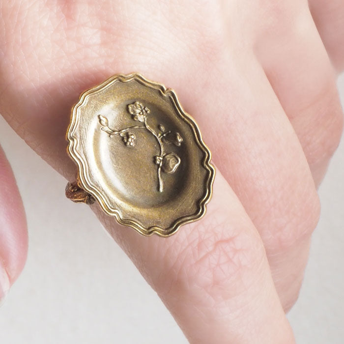 Lano(ラノ) リムプレートリング 真鍮 古美 [LN-1291]  平野朋晃 アクセサリー作家 ハンドメイド ブランド 指輪