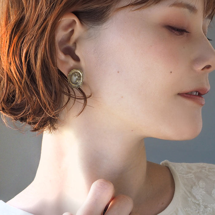 Lano(ラノ) リムプレート ピアス 真鍮 古美 [LN-2237] 平野朋晃