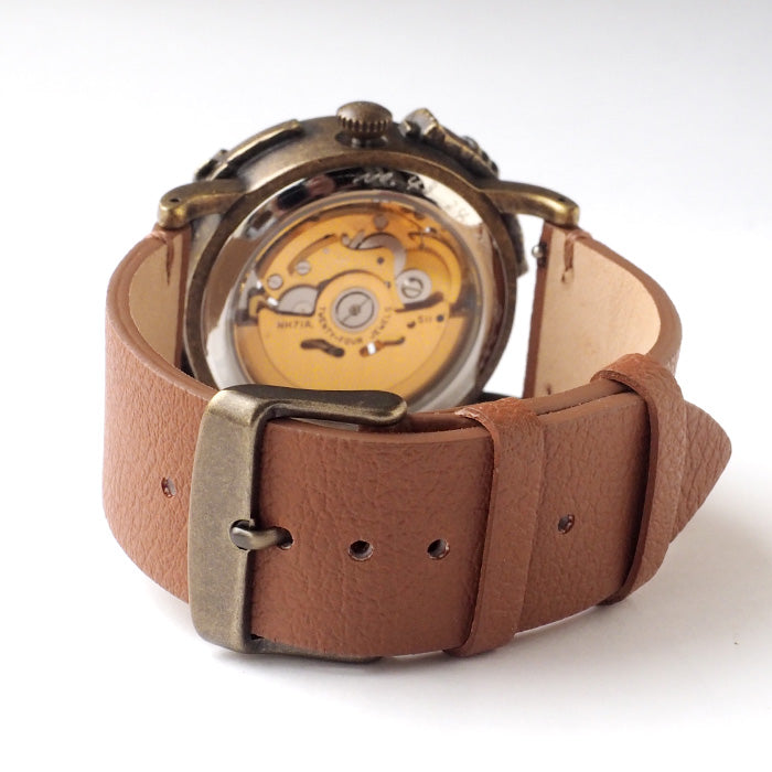 DEDEGUMO Handmade Watch Ladder Gold Automatic Movement Men's Women's [M33-1-GD] Kyoto Handmade Watch Brand