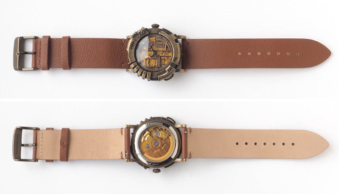 DEDEGUMO Handmade Watch Ladder Gold Automatic Movement Men's Women's [M33-1-GD] Kyoto Handmade Watch Brand