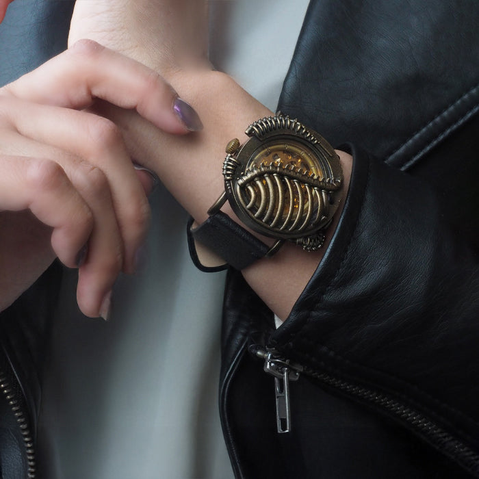 DEDEGUMO Handmade Watch Rib Gold Men's Women's [M33-2-GD] Kyoto Handmade Watch Brand 