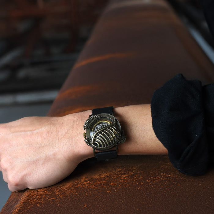 DEDEGUMO Handmade Watch Rib Silver Men's Women's [M33-2-SV] Kyoto Handmade Watch Brand 