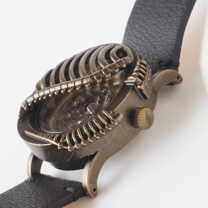 DEDEGUMO Handmade Watch Rib Silver Men's Women's [M33-2-SV] Kyoto Handmade Watch Brand 