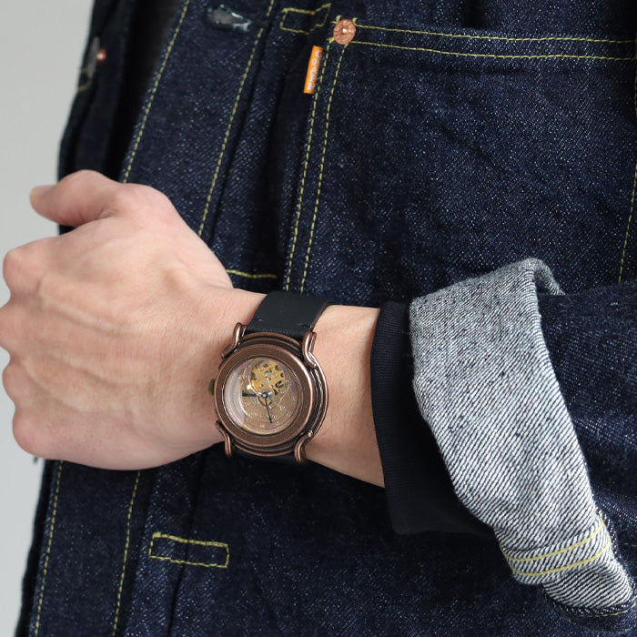 DEDEGUMO Handmade Wristwatch Space Compass Gold Men's Women's [M33-4-GD] Kyoto Handmade Watch Brand 