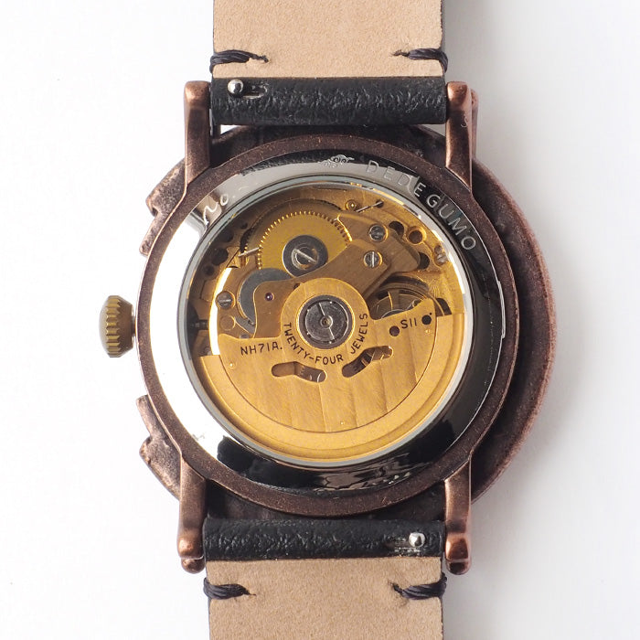 DEDEGUMO Handmade Wristwatch Space Compass Gold Men's Women's [M33-4-GD] Kyoto Handmade Watch Brand 