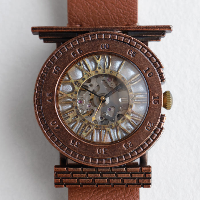 DEDEGUMO Handmade Watch Mechanical Tower Silver Automatic Mechanical Watch Men's Women's [M33-5-sv] Kyoto Handmade Watch Brand 