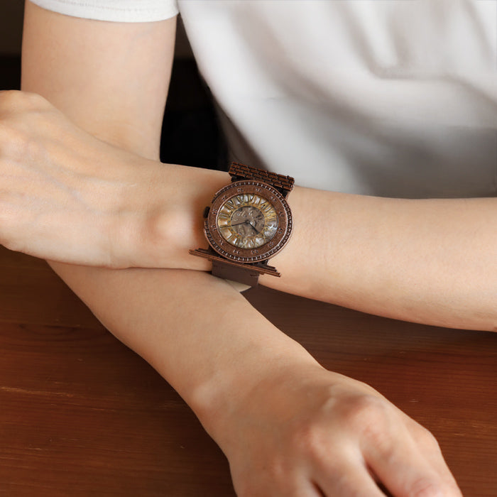 DEDEGUMO(デデグモ) 手作り腕時計 機械塔 シルバー 自動機械式時計 メンズ レディース [M33-5-sv] 京都 ハンドメイド ウォッチ ブランド