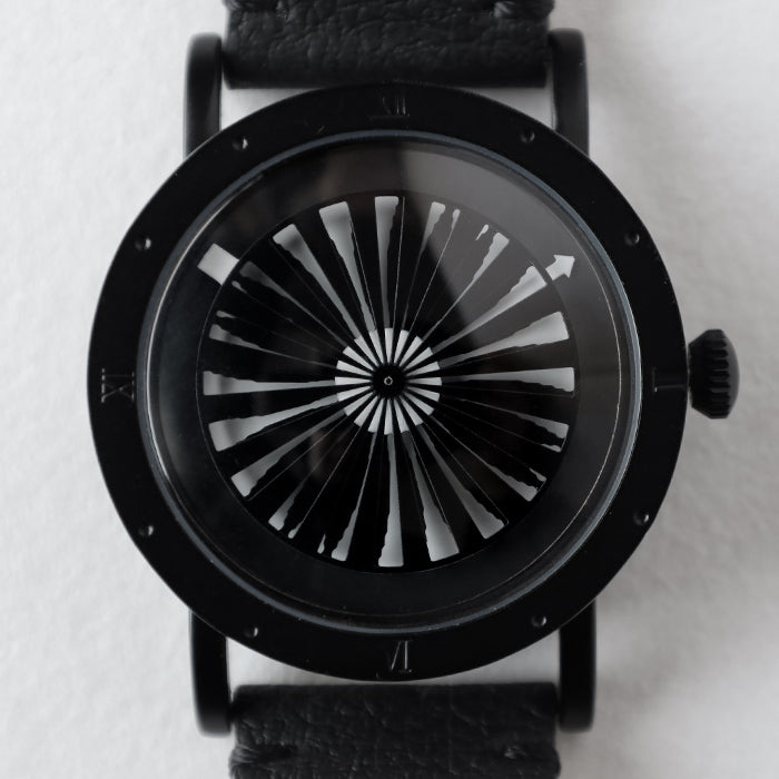 DEDEGUMO Handmade Wristwatch Kinetic Art Watch No.2 Black Automatic Mechanical Watch Men's Women's [M39-2-bk] Kyoto Handmade Watch Brand 