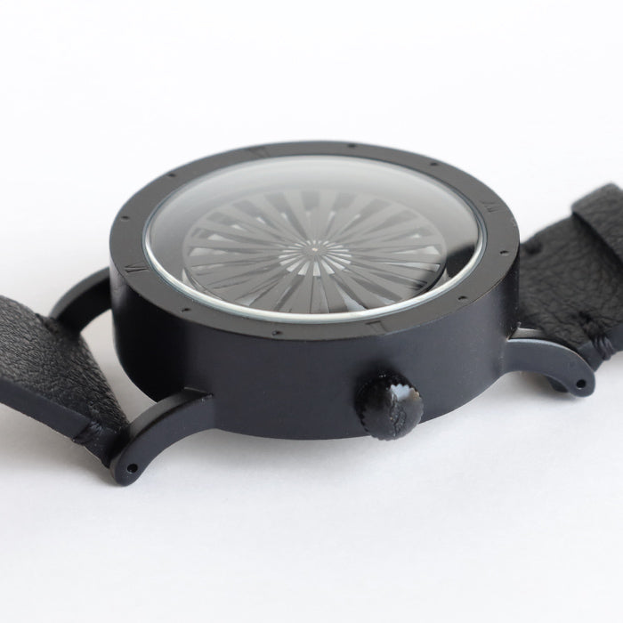 DEDEGUMO Handmade Wristwatch Kinetic Art Watch No.2 Black Automatic Mechanical Watch Men's Women's [M39-2-bk] Kyoto Handmade Watch Brand 