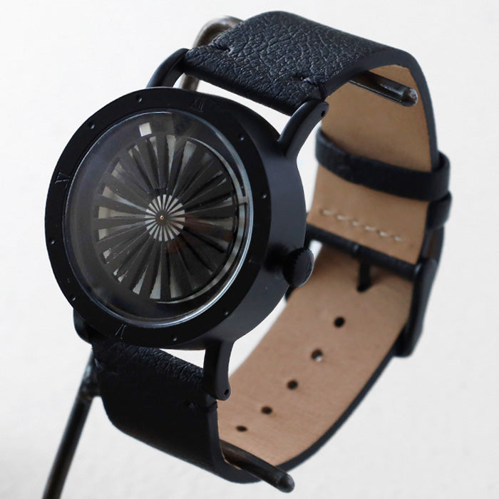 DEDEGUMO Handmade Wristwatch Kinetic Art Watch No.2 Black Automatic Mechanical Watch Men's Women's [M39-2-bk] Kyoto Handmade Watch Brand 