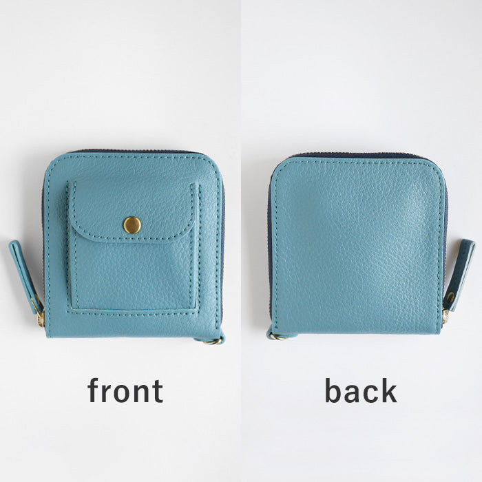 SMART MOVE! Type 2 Smart Key Case Wallet with Coin Purse Sunzuri Kawadoko (Light Blue) SHRINK [MC1001] Smart Key Storage for 2 Keys Rakukei Kobo 