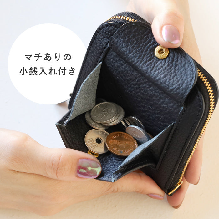 SMART MOVE! (スマートムーブ) Type2 スマートキーケース財布 小銭入れ付き 路地入ル(ブラック) SHRINK [MC1005] スマートキー 2個収納 洛景工房(らくけいこうぼう)