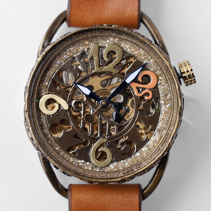 KINO Handmade watch, automatic, skeleton back, MEKANYAN 