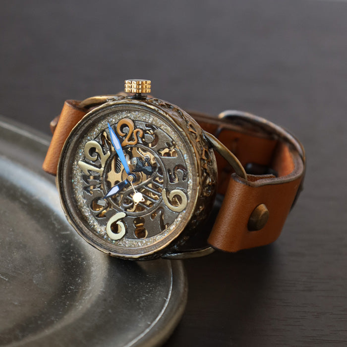 KINO Handmade watch, automatic, skeleton back, MEKANYAN 