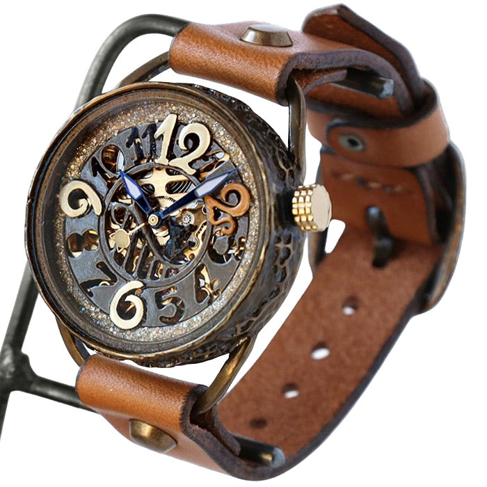 KINO Handmade watch, automatic, skeleton back, MEKANYAN 