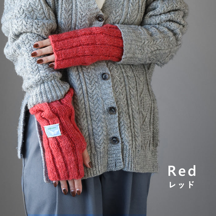 [Choose from 4 colors] merciful hand warmer wool blend women's gloves arm warmer smartphone computer long [MF3407]