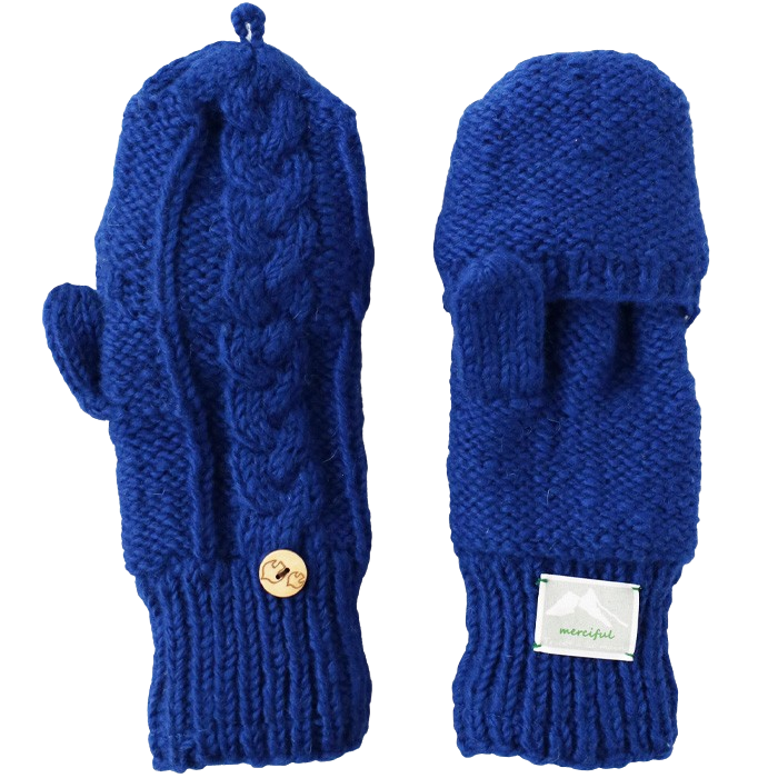 [6 colors] merciful mittens, cable knit, wool, fleece, 2-way, for women [MF3401], Nepal, hand-knitted, knit, brand, smartphone, 2-way