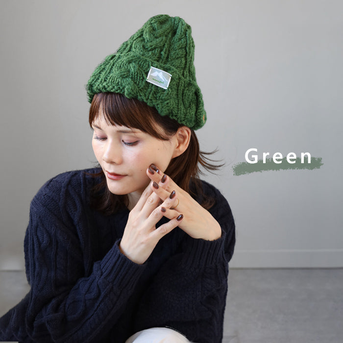 [Choose from 6 colors] Merciful Knit Hat Cable Knit Wool Women's [MF3408]