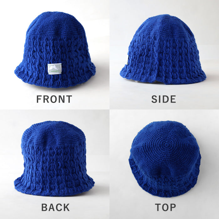 [6 colors] merciful wool bucket hat, hat for women and men, unisex [MF4409] Nepal, hand-knitted, knit brand