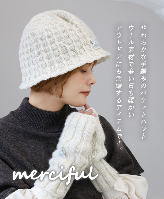 6色】merciful(マーシフル) ウール バケットハット 帽子 レディース