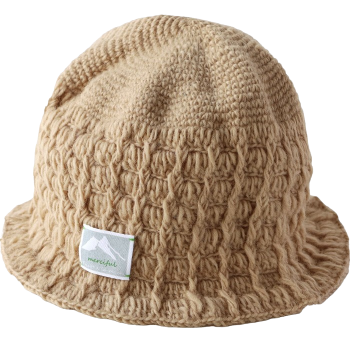 [6 colors] merciful wool bucket hat, hat for women and men, unisex [MF4409] Nepal, hand-knitted, knit brand