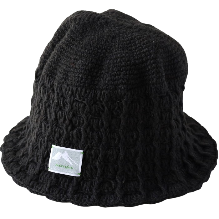 [6 colors] merciful wool bucket hat, hat for women and men, unisex [MF4409] Nepal, hand-knitted, knit brand
