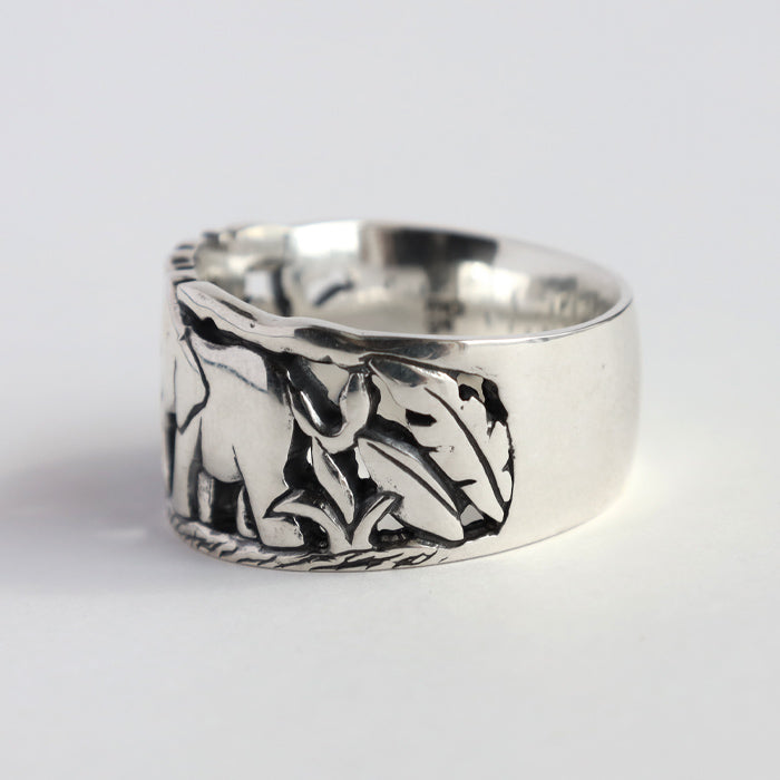 moge (Moge) handmade silver accessories under that sky -budgerigars- silver ring 8.5mm [mo-R-097] 